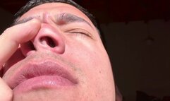 Nose fetish – touching my nose with my fingers
