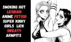 leather pvc clad smoking hot model lesbian lover anime fetish pit obsessed girls lick sweaty armpits