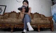 Pretty cute Asian girl Tangtang shows off her sexy 36EU feet52 HD