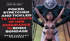 naughty skinny hairy armpit Slave girl is poked and tickled hard in her boobs and belly amd pits to the limit of her endurance in BDSM bondage by mechanical mistress