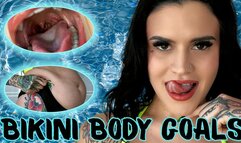 Bikini Body Goals: POV Same Size Vore Fantasy, Upclose Mouth, Bloated Belly, Belly Play, Digestion Ft Raquel Roper