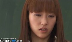 Japanese splendid teacher satisfies naughty guys