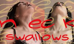 Arched neck swallow | Throat fetish