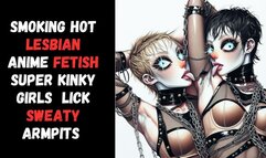 leather pvc clad smoking hot model gothic lesbian lover Goths anime fetish pit obsessed girls lick sweaty armpits