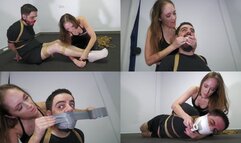 Tied up and gagged by Rachel Adams!