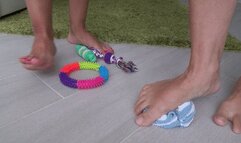 LET'S STAMP OUT THE TOYS WITH OUR BARE FEET