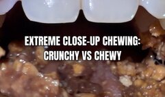 Extreme close-up chewing: crunchy vs chewy - OnlyVanessa
