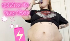 Goth BBW Belches In Your FACE!!!