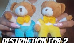 Destruction for 2 Teddy bears 609
