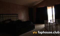 This Hot Brunette Took No Time to Jump on the Couch and Suck his Big Cock Like a Profesh!