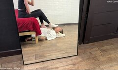 Making slave sniff and worship My sweaty feet after workout