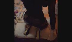 Ebony Goddess with ENORMOUS Tits & PHAT Ass: Latex Pants Spanking & Lingerie Ass Worship