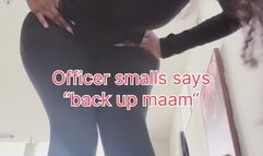 Giantess Ebony Goddess Paynubia Swallows Tiny Officer Whole After Pussy Facesit & Ass Inspection Humiliation Farts, face sitting, butt drops, belly button, feet, armpits, and vore