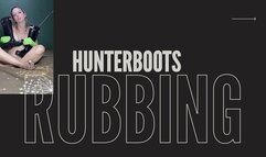 rubbing hunter boots in small tits