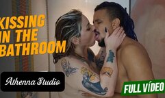 Couple Kissing - BBW Athenna Shelby - Tongue Fetish- Bathroon Fetish - Milf Blonde