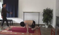 Mistress Jenna kicks the slave in the head again A mp4