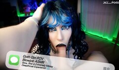 Goth Girl POV Blowjob ASMR – Slow, Wet & Extremely Messy Deepthroat Experience