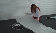 Something went wrong while vacuum packing in a huge room sized vacuum bag