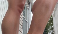 Overcast Day Barefoot and Flip Flops Outdoors Flex
