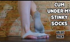 Stinky Socks Smash Balls & Milk Cock - BRUTAL Ballbusting FJ in my Filthy Socks **VALUE PACK - all versions in 1 video** Mistress Dolores cock ball trampling testicle crush CBT trample sock footjob stomp hard extreme POV