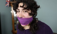 Willow Zip Tied to a Chair and Gagged with HUGE Stuffed Wrap Gag