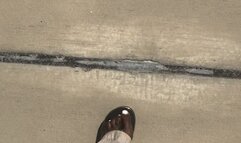 11 Minutes of Silent Devotion: Ebony Goddess Walks, Dangles, and Ignores You in Black Gold Wedges (no talking)