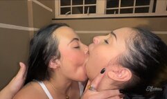 Part 2 Natasha and Mirela's first time kissing in the bathtub.