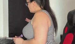 Gassy MILF Savannah’s Stinky Office Escape: Leather Chair Farts in a Thong Tease