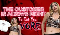 Amazonian Alena Love The Customers Always Right Vore- Swallowing SFX[4K]