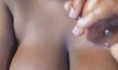 Sloppy dildo blowjob.