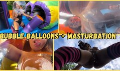 Bubble balloons + masturbation + squirting