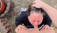 A & M - Outdoor Gagging Facefuck and Facial