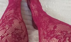 Red fishnets and toy