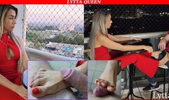 Lytta cheats doing a Sexy Cafe Footjob On Tinder date - FOOTJOB - CBT - SOLEJOB - TOEJOB - SMELLY FEET - FOOT WORSHIP - SWEATY FEET - HIGH HEELS - rere