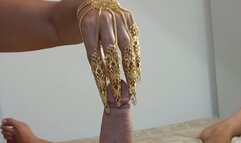 My Golden Predator Claws Make Your Cock Crazy - Handjob Tease & Intense Loud Orgasm POV