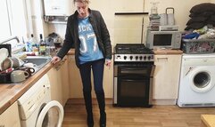Chelsea's Black Patent High Heels