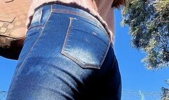 Wet Jeans Smoking Outdoors