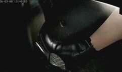 Marie is driving on German unlimited autobahn wearing black ankle boots - Part 5