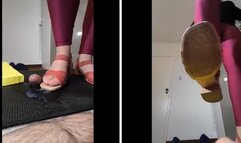 Cock Crush with Shoe Changes + Intense Glans Focus, Big Cumshot and Final Stomp II Post Orgasm (Horizontal + Vertical Video)