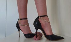 Lady Latisha - SANMARINA Stilettos - Cock Ttrampling CBT Shoejob - POV