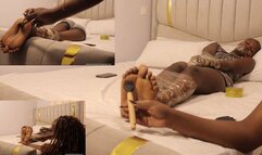 FEET punishmet (tickling & caning session)