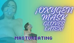 masturbation with latex gloves and mask