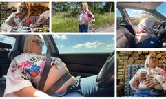 Full and bloated after the restaurant (Custom video - Weight gain clip) WMV