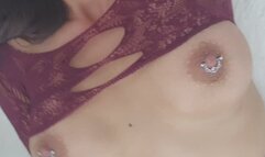 maroon fish net pov cath