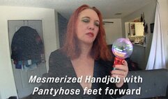 Mesmerized handjobs with Pantyhose feets Forward
