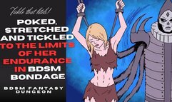 naughty skinny blonde Slave girl is poked and tickled hard in her boobs and belly ad armpits to the limit of her endurance in BDSM bondage by robotic device mechanical mistress