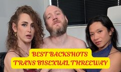Best Backshots in a Trans Bisexual Threeway - Intense Fuck Session with Ella Mitchelle & Hunter Bradley