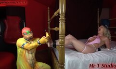 Princess Peach's feet tickled by Bowser