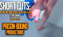 Short Cuts: Thieving Girl Turns Herself In And Goes To Jail Part 1 - Blonde Thief Self Surrenders To Police, Is Locked Up and Processed Through Jail Intake Procedure Then Locked Naked In Cell - 1080p - MOV