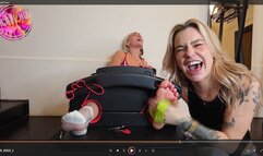 WELCOME REED AMBER - PART 2 - THE STUNNING ELEKTRA HAS THE GORGEOUS REED AMBER IN THE STOCKS! WITH HER BEAUTIFUL FEET UNABLE TO MOVE, ELEKTRA TICKLES HER FEET AND TOES, AND USES A VARIETY OF TICKLE TOOLS TO MAKE THE FEELING EVEN MORE INTENSE!